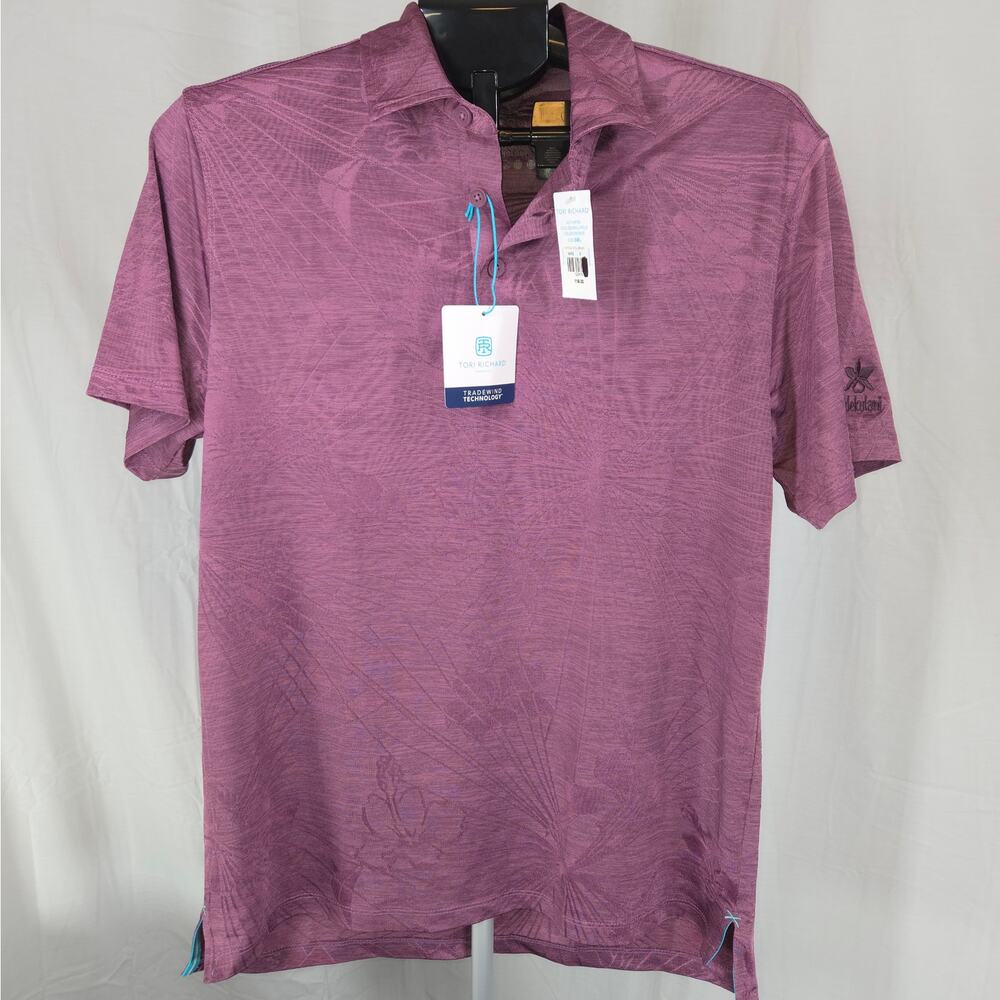 Tori Richard Polo Shirt Small Purple Tradewind Stretch Golf Resort NWT SS